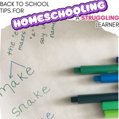 homeschooling a struggling learner