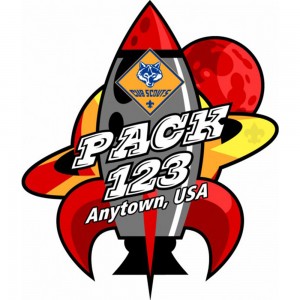 Red Rocket Embroidered Patch Design Idea