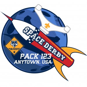 Blue Moon Embroidered Patch Design Idea