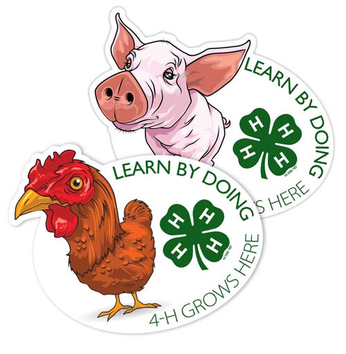 4-H car window stickers
