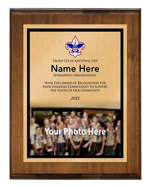 scout plaques with Scouting America logo