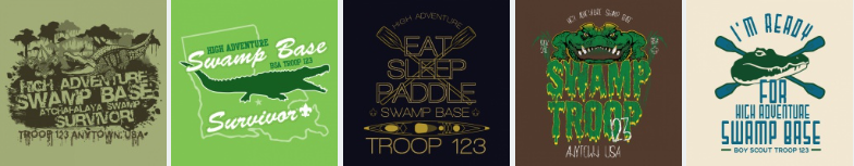 custom Scouting America Swamp Base t-shirt-designs
