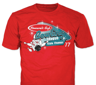 Bowling t-shirt design template