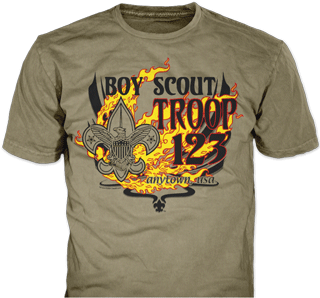 Scout Troop t-shirt design idea SP2149 on prairie dust t-shirts