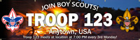 scout troop vinyl banner