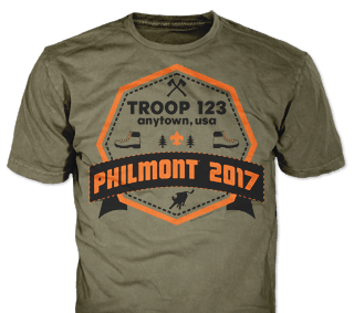 Philmont Trek High Adventure Custom T-Shirt SP6611 on Dark Brown