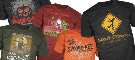 Scouting America Council spook-o-ree event custom t-shits and scouting gear