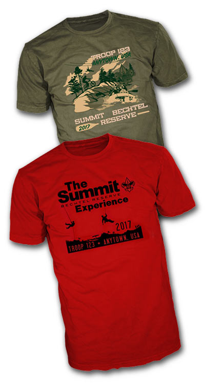Custom scout Summit Bechtel Reserve t-shirt designs