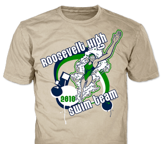 Swimming t-shirt design template