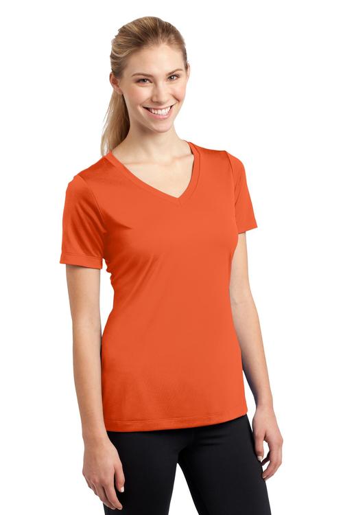 Ladies Wicking V-Neck Tee