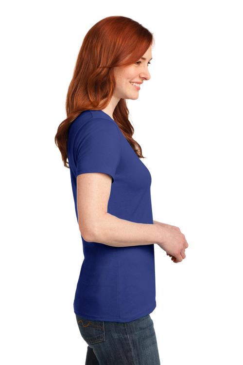 Ladiesâ€™ 4.5oz 100% Ringspun Cotton V-Neck 