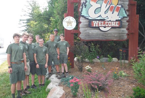 scout troop photo wearing custom troop t-shirts from ClassB