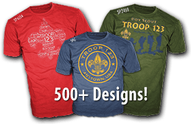 Scout Troop design ideas for custom t-shirts over 500 choices