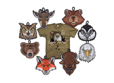 Custom BSA wood badge t-shirts