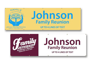 Custom Family Reunion Banners and Signs