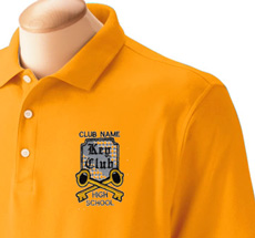 Custom Key club Designs Embroidered Garments