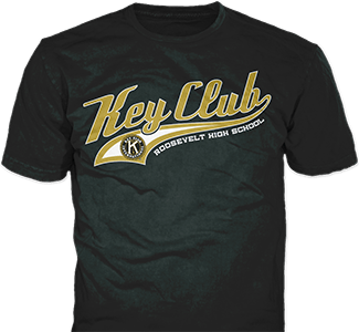 Key Club t-shirt design idea SP2282 on white t-shirts