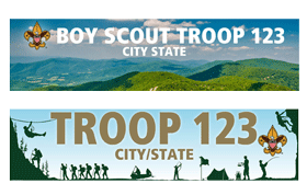 Custom scout Troop Banners