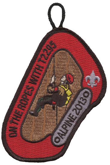 Custom scout troop carabiner patch
