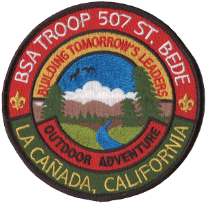 scout troop round unit patch