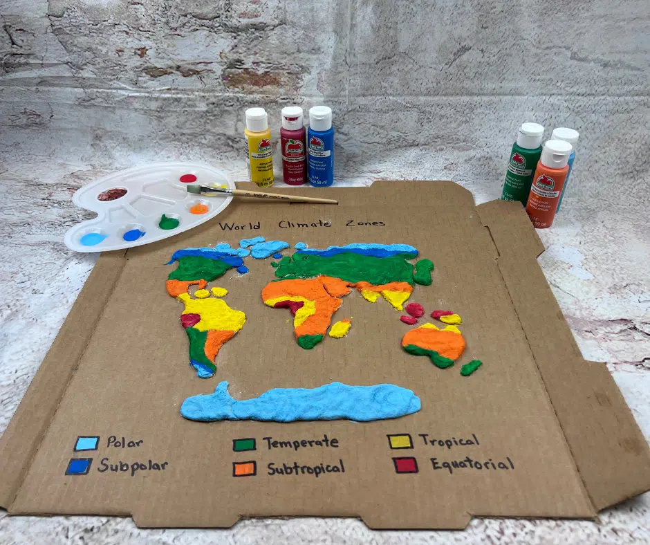 Use this fun and easy salt dough map to explore world climate zones.