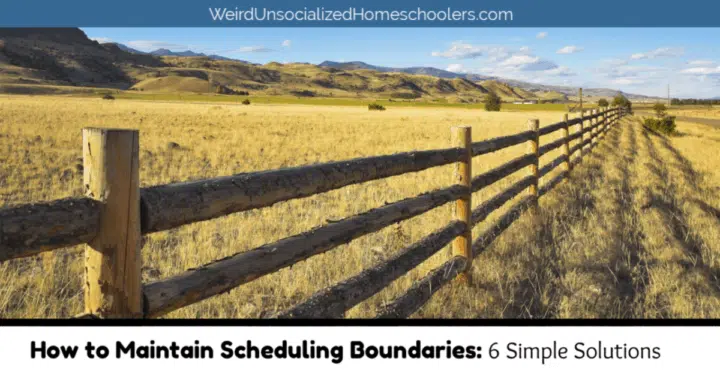 How to Maintain Scheduling Boundaries How to Maintain Scheduling Boundaries
